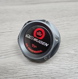 Brand New Jdm Gunmetal Engine Oil Cap With Mugen Sticker Emblem For Honda /Acura