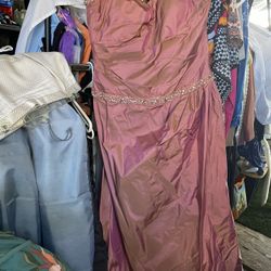 BEAUTIFUL ROSE SILK TAFFETA SIZE 16 LIKE NEW
