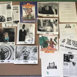 1989 Toxic Avenger Part III Temptation Of Toxie Press Kit 8” x 10” Photos Cult Movie Promotional Material