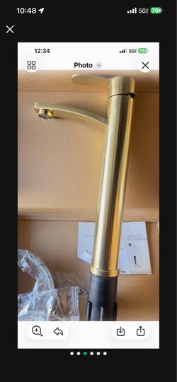 Bathroom Faucet For Vessel Sink Black And Gold F59