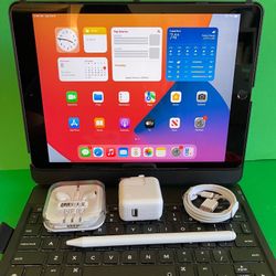 Apple IPad 7th Generation (10.2” Retina /Latest IOS 17/ 2019 model) 32GB with stylus pen, keyboard case & Accessories (Apple pencil supported)