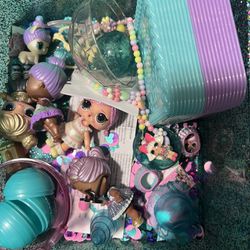 Box With LOL Dolls And Accessories 