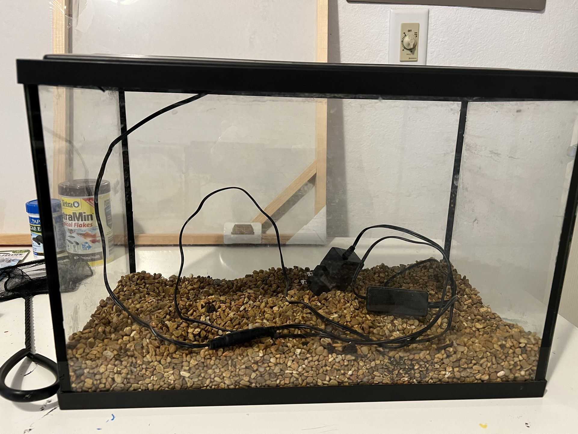 5 Gallon Fish Tank With Supplies