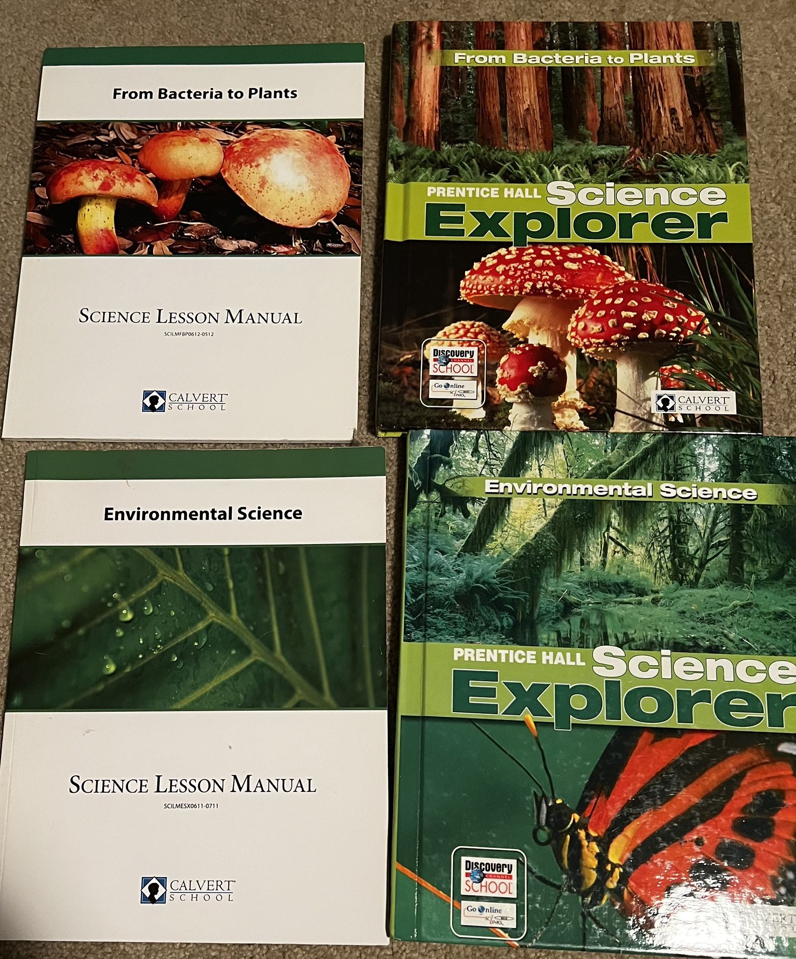 Set of Science Books Calvert Prentice Hall Science Explorer: Environmental Science Prentice Hall Science Explorer From Bacteria to Plants and lesson m