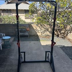 Adjustable Pull Up, Bench And squat Rack With Bench