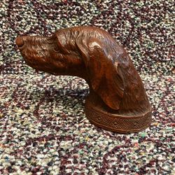 Vintage Hunting Dog Head Wooden Bottle Opener