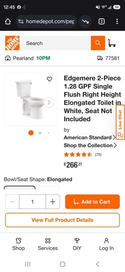 American standard toilet complete