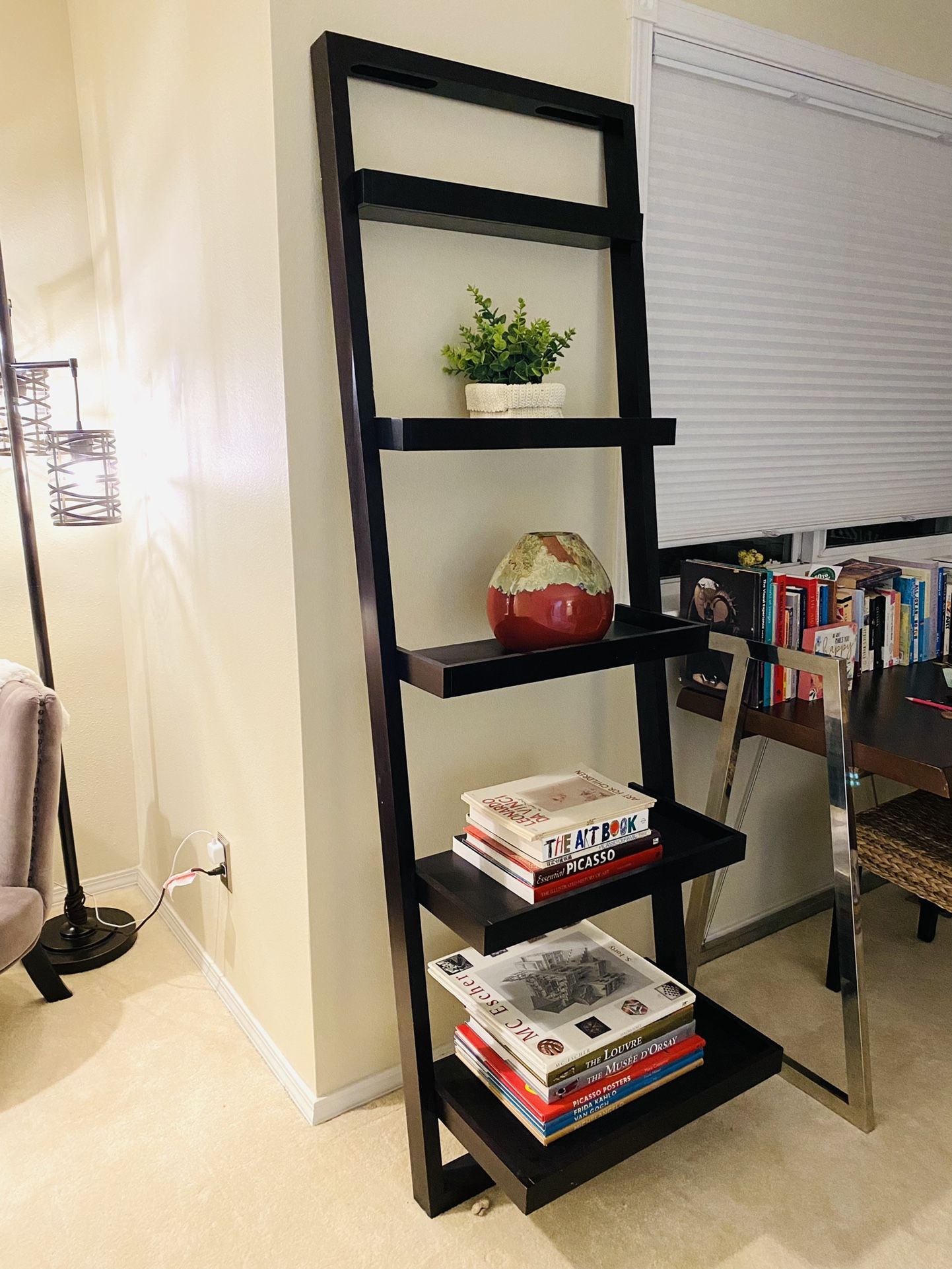 Crate & Barrel Leaning Bookshelf