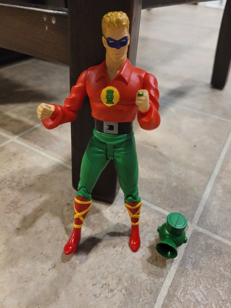 Vintage green lantern with his lantern