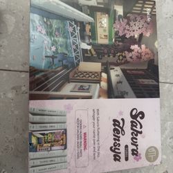 DIY 3D Creative Bookend Sakura Densya 