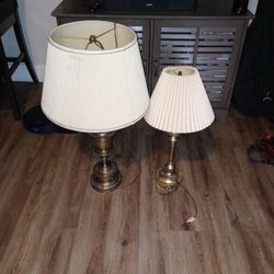 Vintage Solid Brass Table Lamps