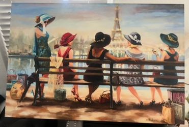 Print art on canvas.  Retail $468