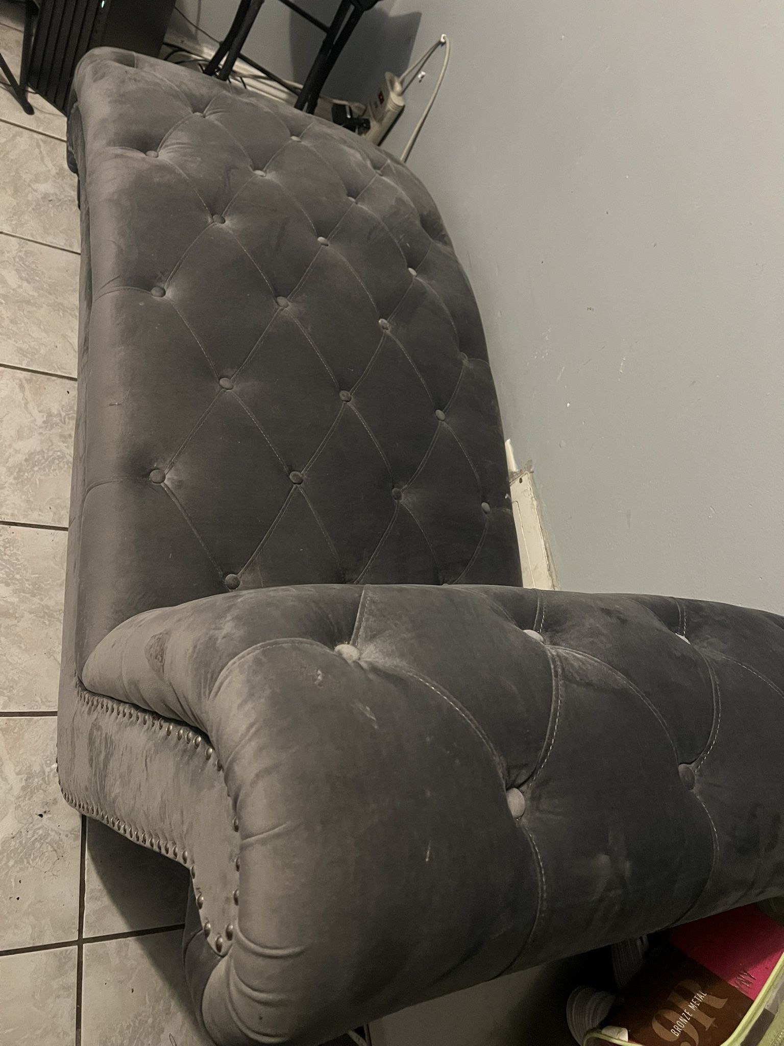 Suede Grey Couch