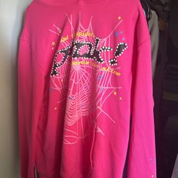 Spider Hoodie Pink 