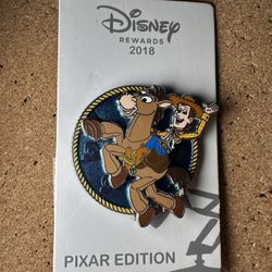 2018 DISNEY REWARDS WOODY BULLS EYE TOY STORY - MOVING PIN #127262 NEW ON CARD
