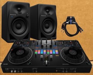 Pioneer DJ Rev5 Rekordbox & Serato Controller DDJ-REV5 Desktop 4" Bluetooth Speakers DM-40D-BT Package 🚨 Payment Options Available 🚨 No Credit Neede