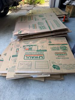 Moving boxes and supplies