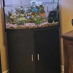 36 Gallon Fish Tank With Stand And Various Supplies