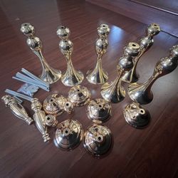 Six pack gold trumpet vases two of each different sizes listed here $35