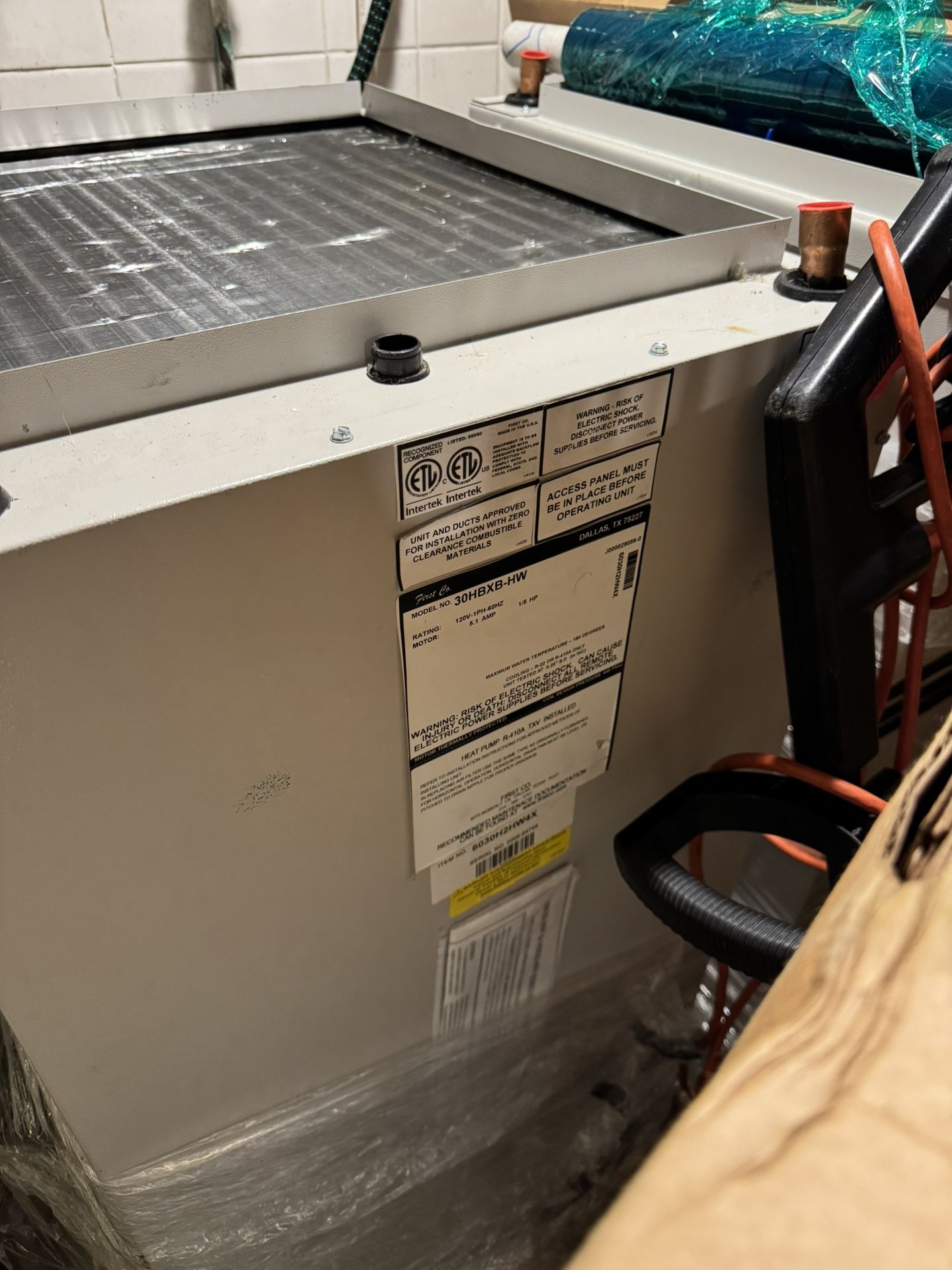 Air Handler Model Núm: 30HBXB-HW