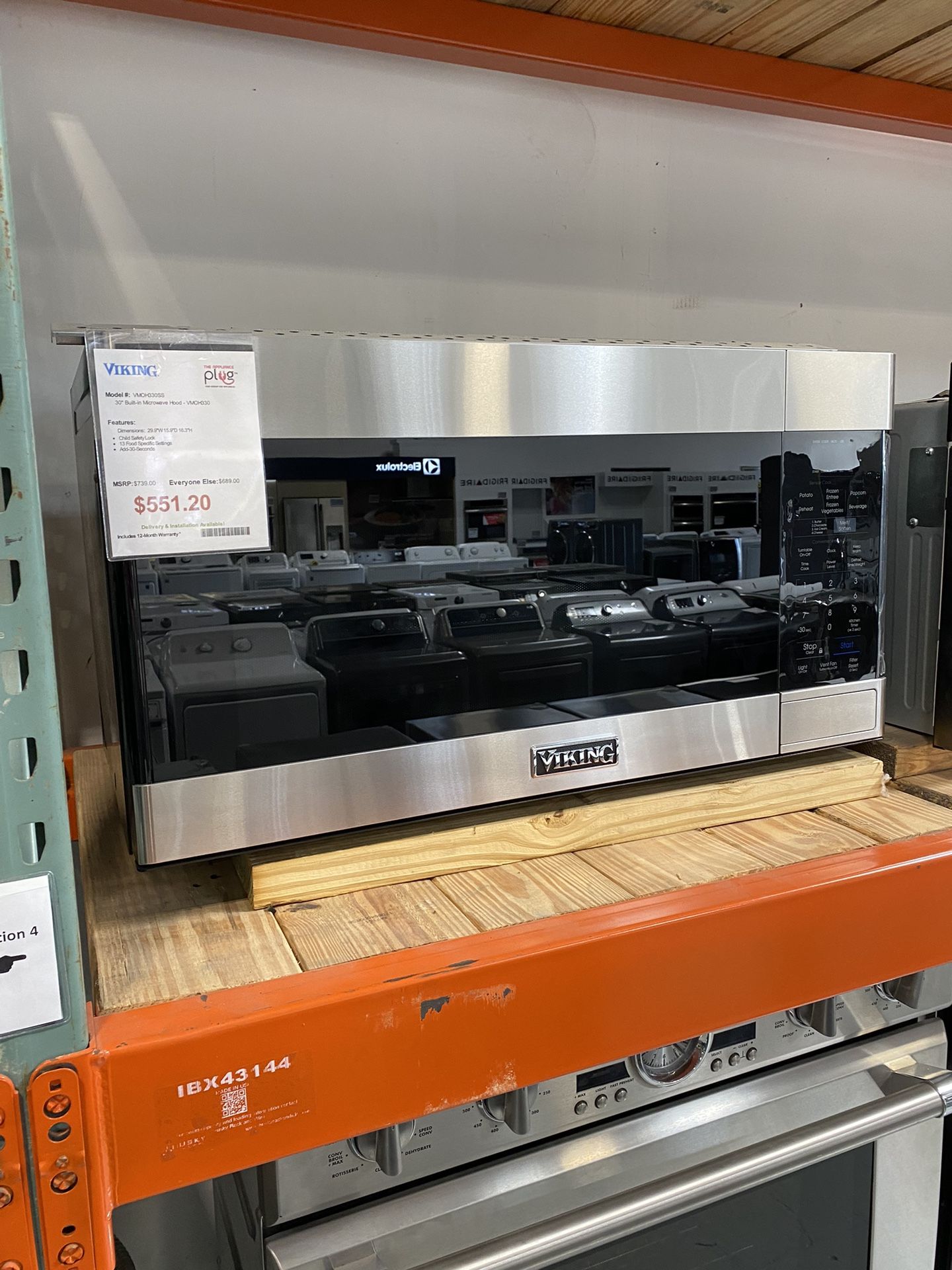 Viking Stainless Steel 30” Built-In Microwave Hood 