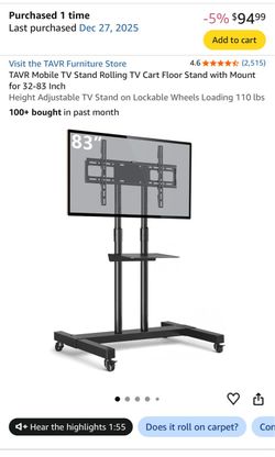 Rolling TV stand