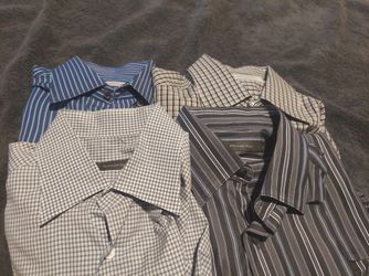 Ermenegildo Zegna Men's 4 Dress Shirts Size Large Italian Designer