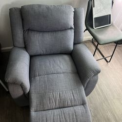 Gray Recliner Chair – Great Condition, Comfortable