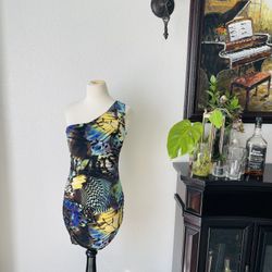One shoulder Multi Colored Dress- Pick Up Only 