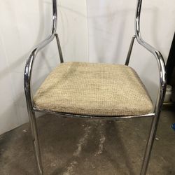 Mid Century Chrome Arm Chair 