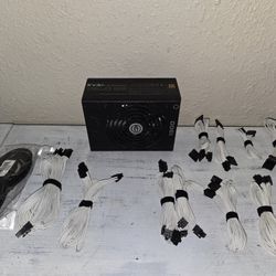 PC POWER SUPPLY 1300 WATTS CUSTOM WHITE CABLES 