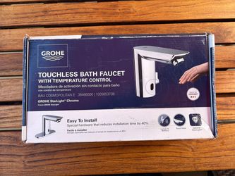GROHE Bau Cosmopolitan E Touchless Single-Hole Bathroom Faucet, Chrome (contact info removed)0