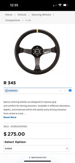 Sparco 6 Bolt Steering Wheel