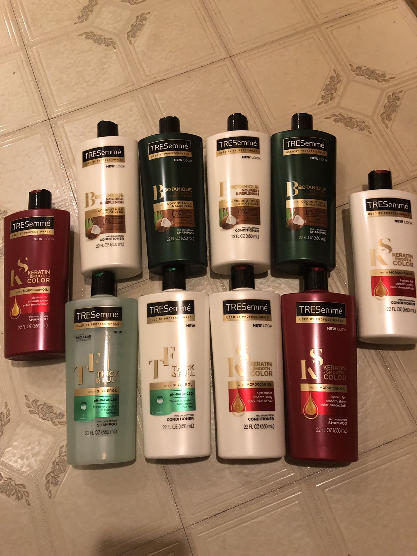 20 pcs Tresemme shampoo & conditioner 22 fl oz