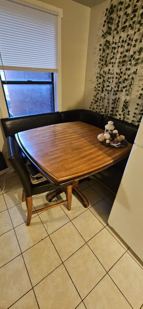 Hightop Kitchen Table With Bench And Chairs 