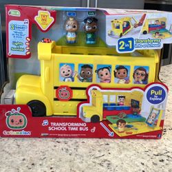 Cocomelon Transforming School Time Bus Toy - New - Great Gift