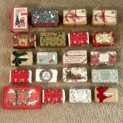 Christmas Holiday Full Sized Decorative Gift Bar Soaps All Included 22 Festive Bars 