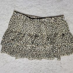 Leopard Print Short Skirt