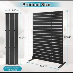 New Open Box Lyngins 72”H×47”W Freestanding Indoor/Outdoor Privacy Screen/Fence