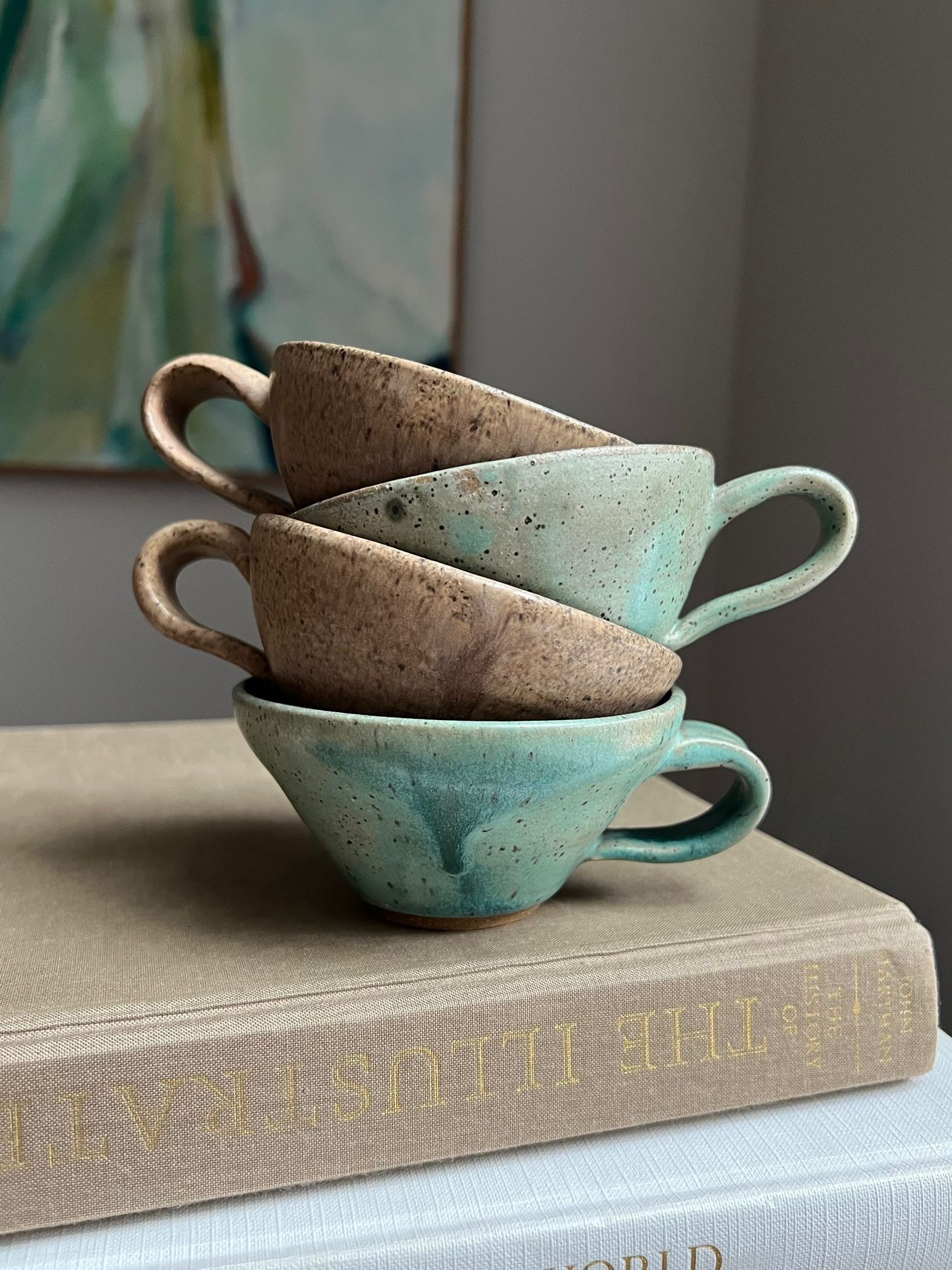 Set Of Handcrafted Teacups ( firm on price )