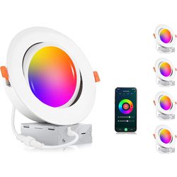 Cloudy Bay (4 pack) 4 inch gimbal smart wifi RGBCW lights