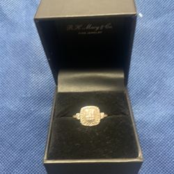 Diamond Vintage-Inspired Ring (1/2 ct. t.w.) in 14k White Gold Size 7