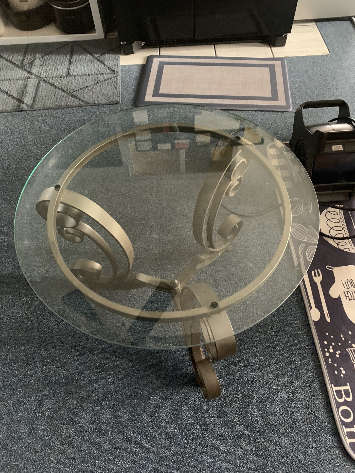 Glass Top End Table