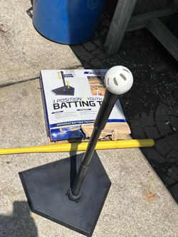 Primed 1 Position Youth Batting Tee With Wifle Bat & Ball