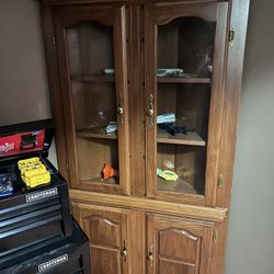 Wood Curio Cabinet 