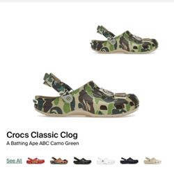 bape crocs camo 
