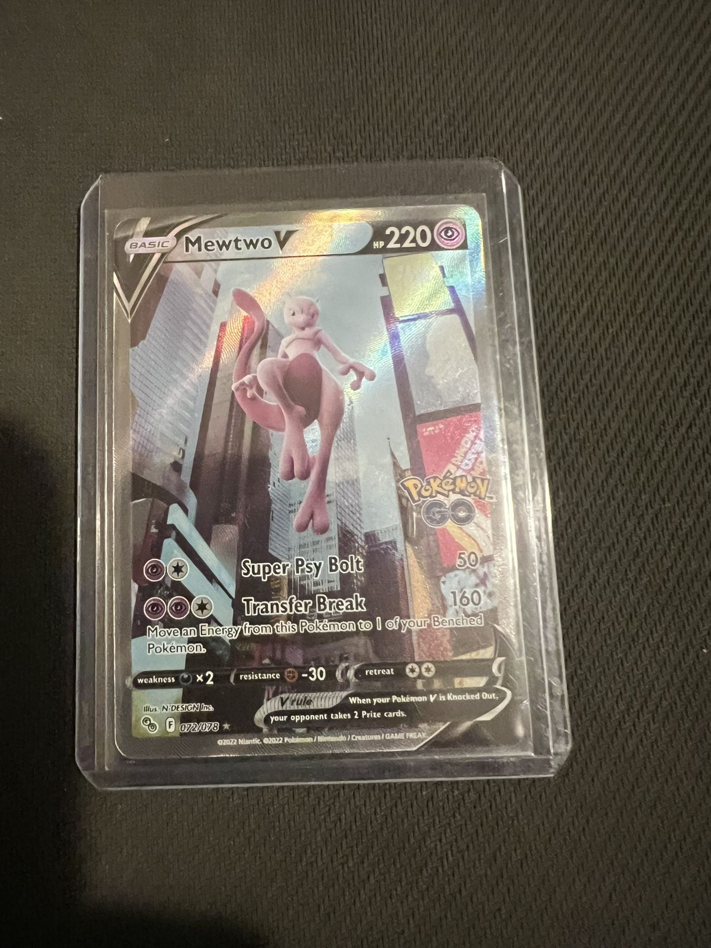 Pokemon Cards Pokemon Go Mewtwo V Alternate Full Art