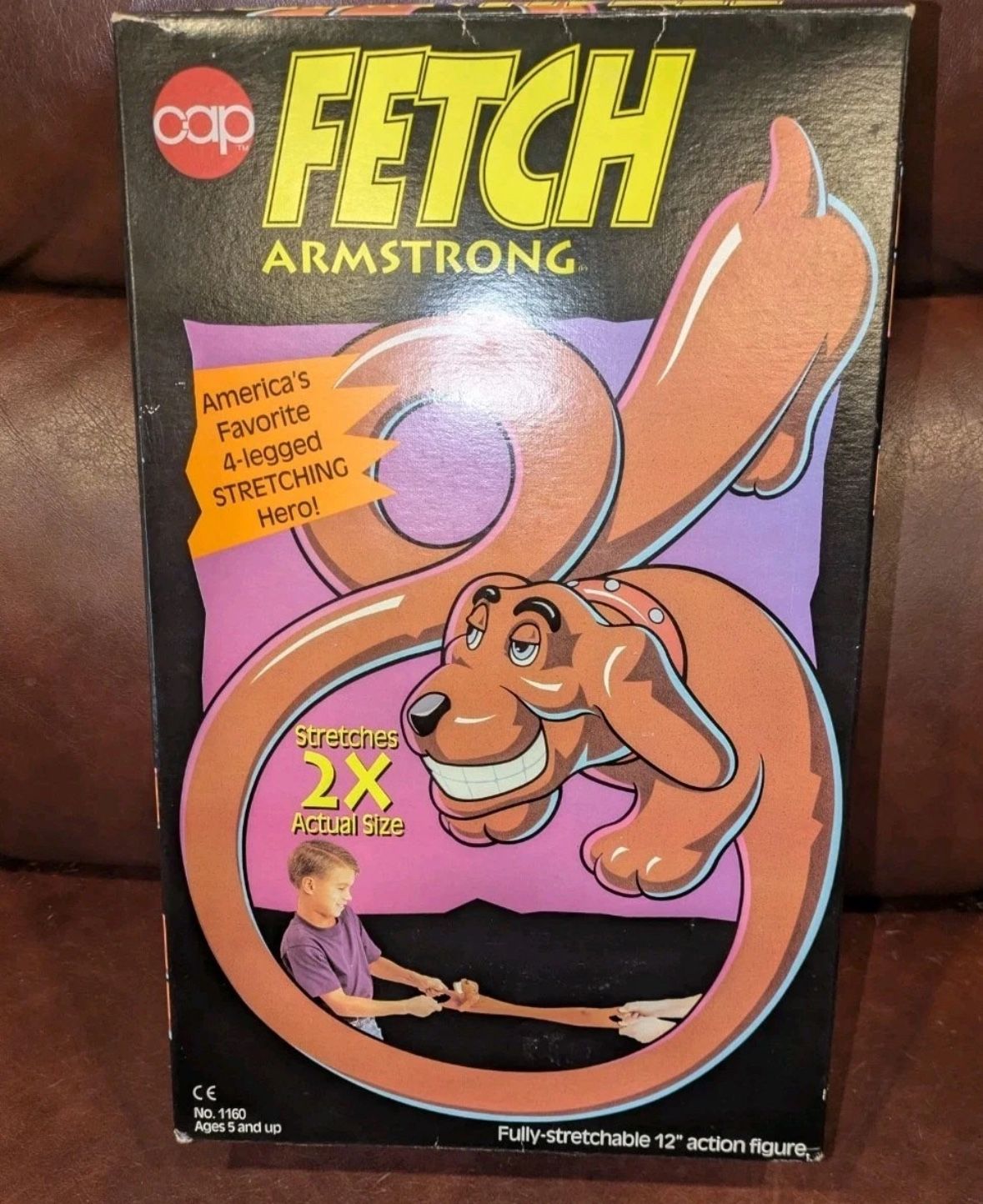 Vintage Stretch Fetch Armstrong in box RARE 1994 Cap 15 In