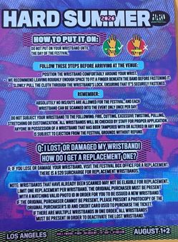 2Day GA Hard Summer wristband