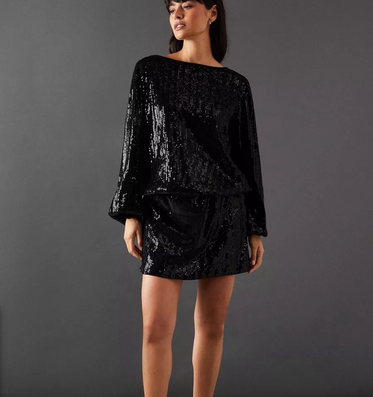 Black Sequin Dress